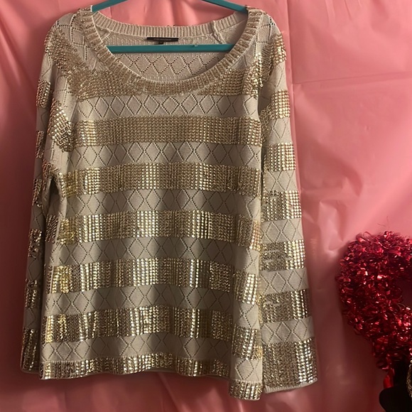 Kobi Halperin Melita 💯 Wool W/Gold Sequin Embellishments.Size XL. NWOT🔺FIRM🔺 - Picture 1 of 12